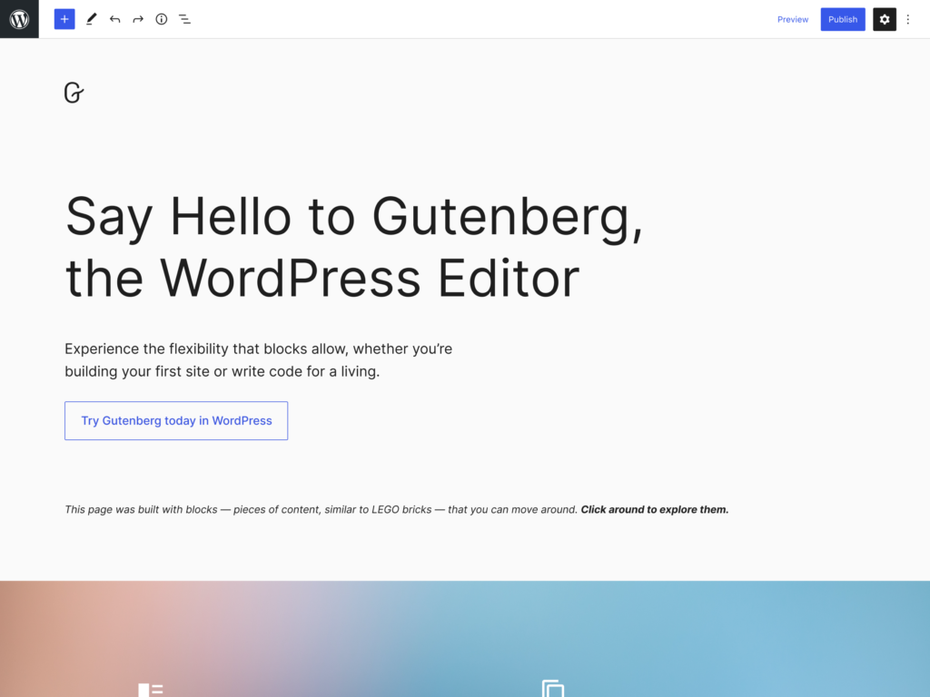 Gutenberg screenshot